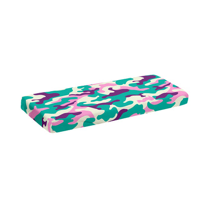 Pastel Teal And Purple Camouflage Print Piano Keyboard Cover