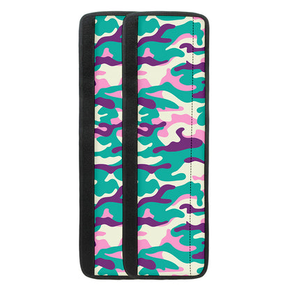 Pastel Teal And Purple Camouflage Print Refrigerator Handle Covers