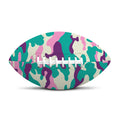 Pastel Teal And Purple Camouflage Print Rugby Ball