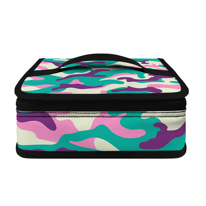 Pastel Teal And Purple Camouflage Print Small Lunch Bag