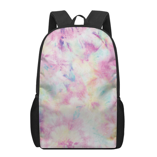 Pastel Tie Dye Print 17 Inch Backpack