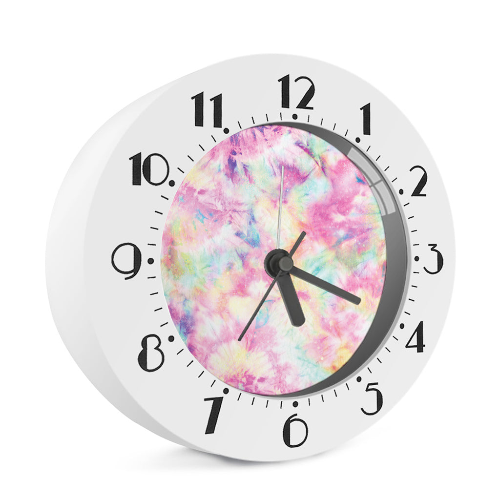 Pastel Tie Dye Print Alarm Clock