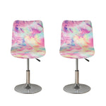 Pastel Tie Dye Print Bar Stool Covers