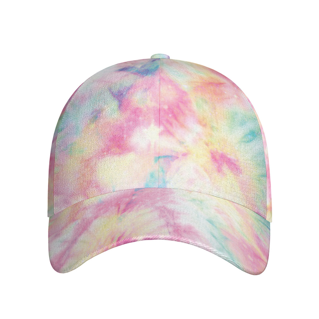 Pastel Tie Dye Print Baseball Cap