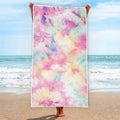 Pastel Tie Dye Print Beach Towel