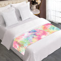 Pastel Tie Dye Print Bed Runner