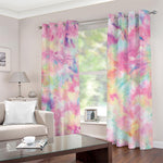 Pastel Tie Dye Print Blackout Grommet Curtains