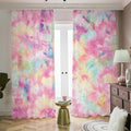 Pastel Tie Dye Print Dimout Pencil Pleat Curtains