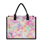 Pastel Tie Dye Print Canvas Tote Bag