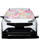 Pastel Tie Dye Print Car Windshield Snow Cover