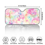 Pastel Tie Dye Print Car Windshield Sun Shade