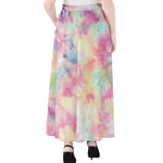 Pastel Tie Dye Print Chiffon Maxi Skirt