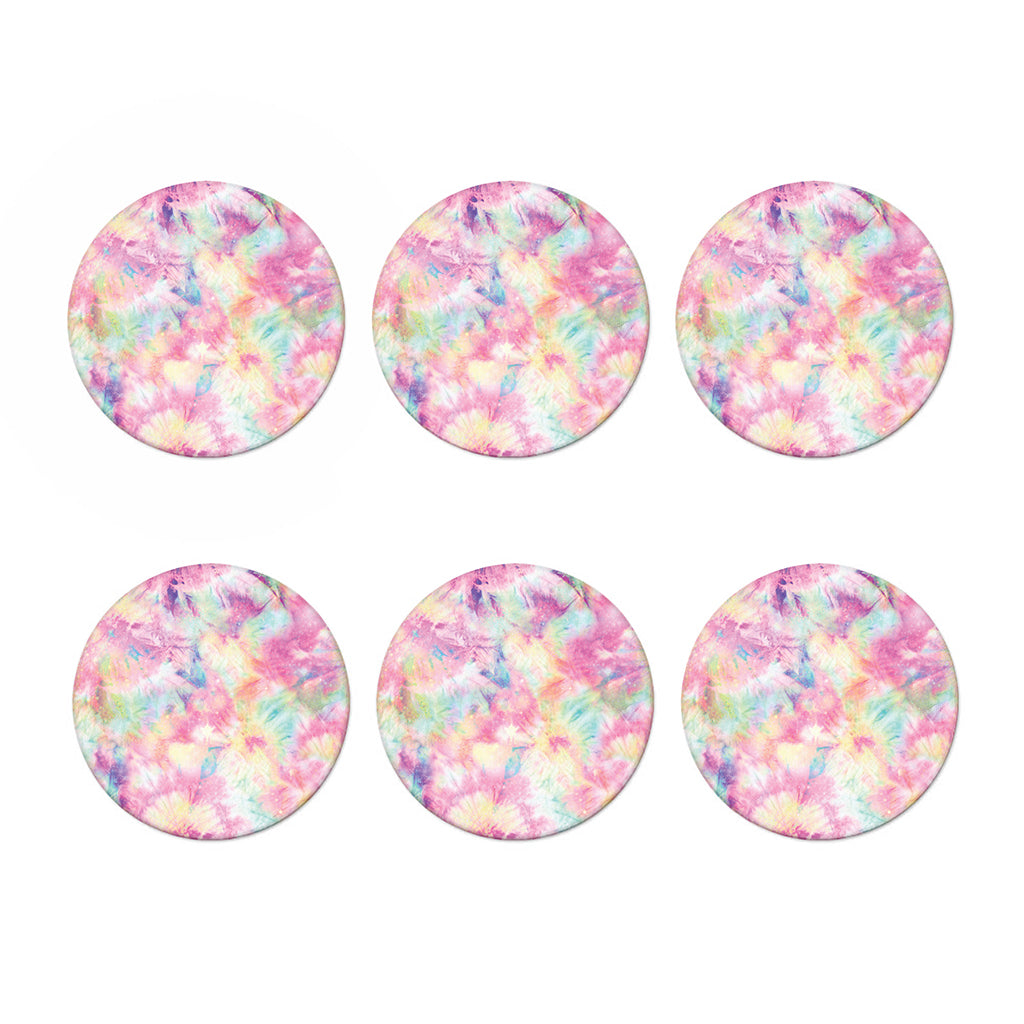 Pastel Tie Dye Print Coaster Set