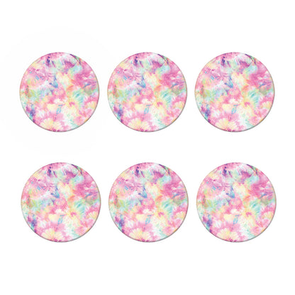 Pastel Tie Dye Print Coaster Set