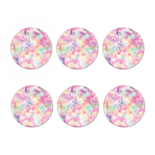 Pastel Tie Dye Print Coaster Set