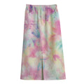 Pastel Tie Dye Print Cotton Front Slit Maxi Skirt