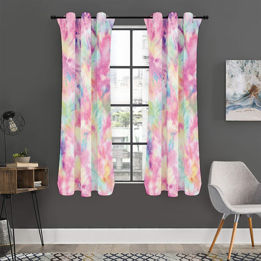 Pastel Tie Dye Print Curtain
