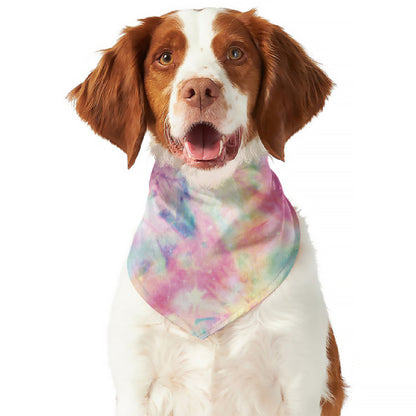 Pastel Tie Dye Print Dog Bandana