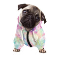 Pastel Tie Dye Print Dog Zip Up Hoodie