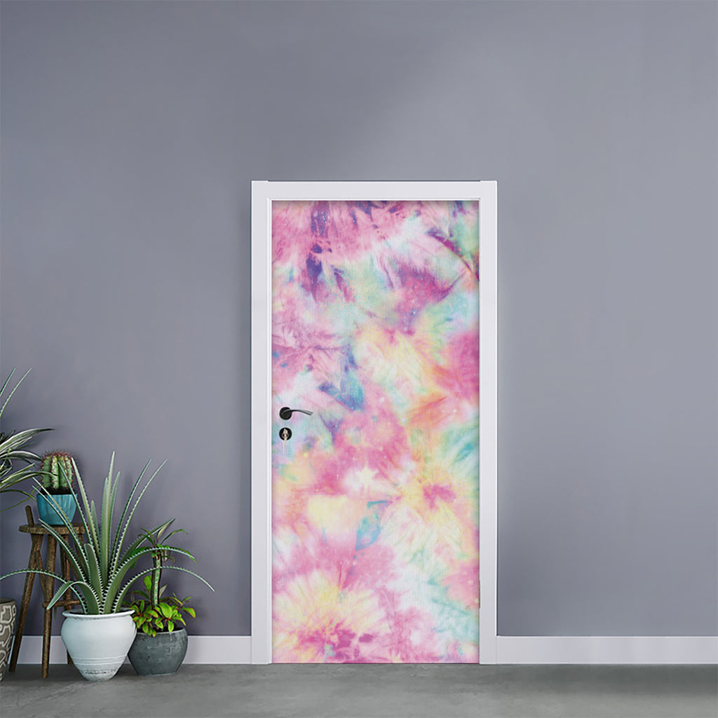 Pastel Tie Dye Print Door Sticker