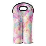 Pastel Tie Dye Print Double Neoprene Wine Tote