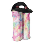 Pastel Tie Dye Print Double Neoprene Wine Tote