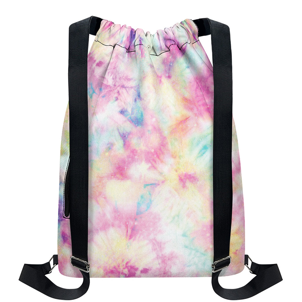 Pastel Tie Dye Print Drawstring Backpack