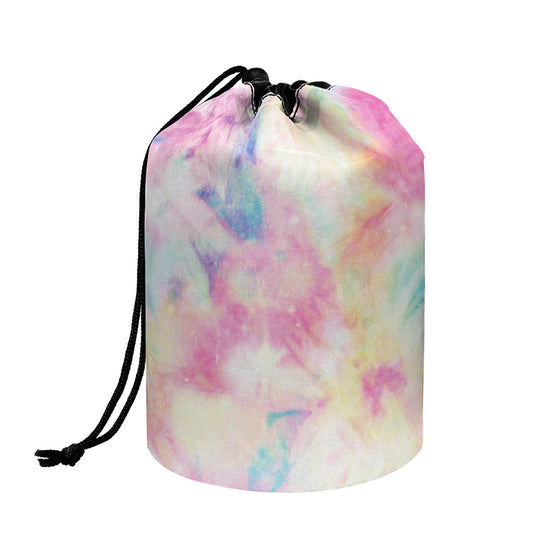 Pastel Tie Dye Print Drawstring Makeup Bag