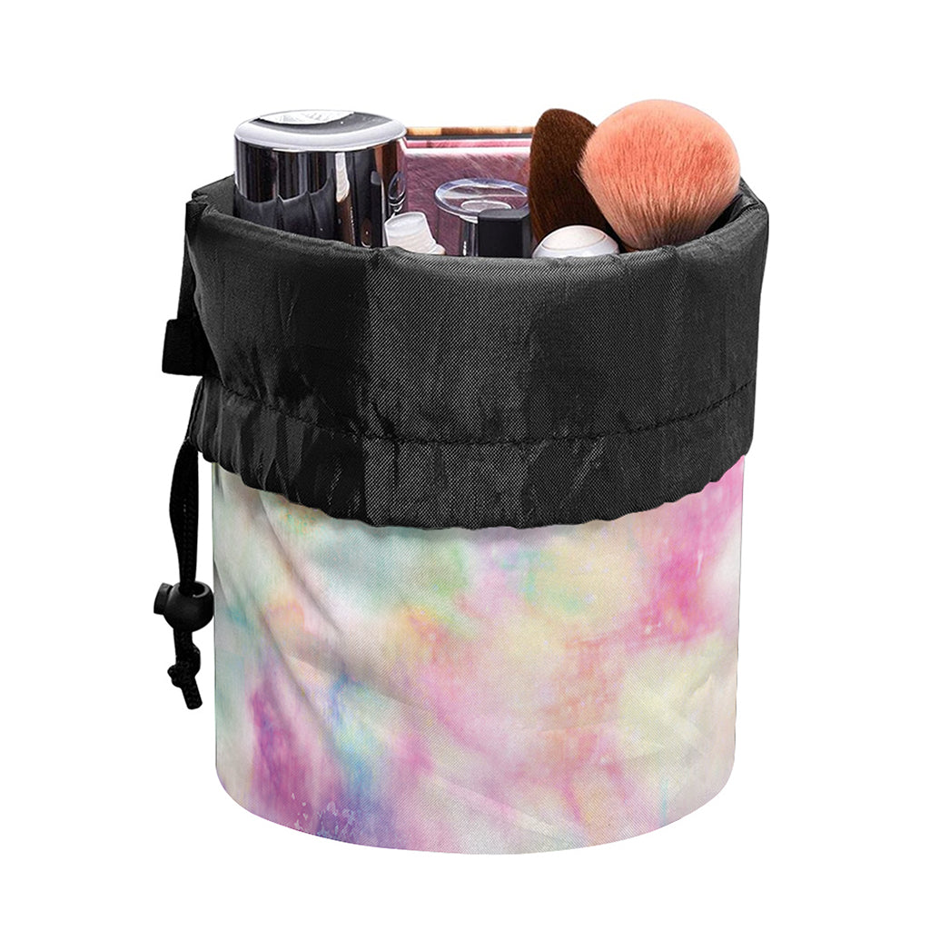 Pastel Tie Dye Print Drawstring Makeup Bag