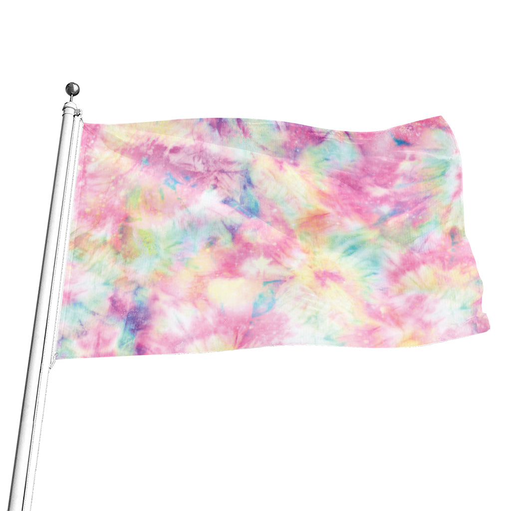 Pastel Tie Dye Print Flag