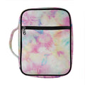 Pastel Tie Dye Print Front Pocket Bible Bag