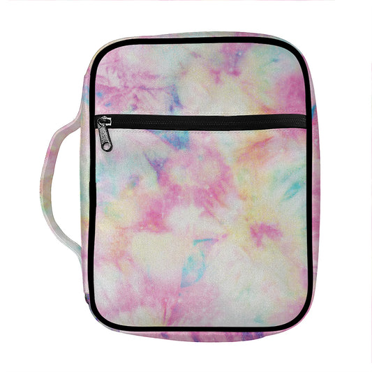 Pastel Tie Dye Print Front Pocket Bible Bag