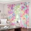 Pastel Tie Dye Print Grommet Curtains