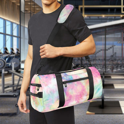 Pastel Tie Dye Print Gym Bag