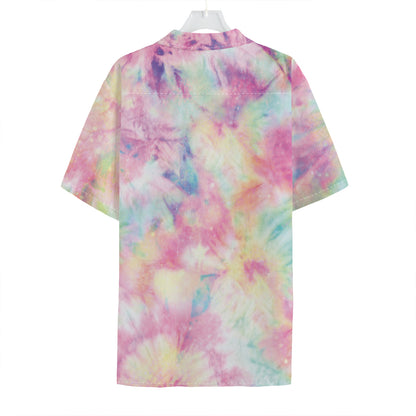 Pastel Tie Dye Print Hawaiian Shirt