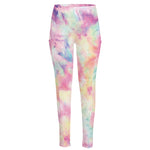 Pastel Tie Dye Print High-Waisted Pocket Leggings