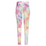 Pastel Tie Dye Print High-Waisted Pocket Leggings