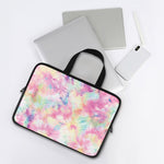 Pastel Tie Dye Print Laptop Sleeve With Handle