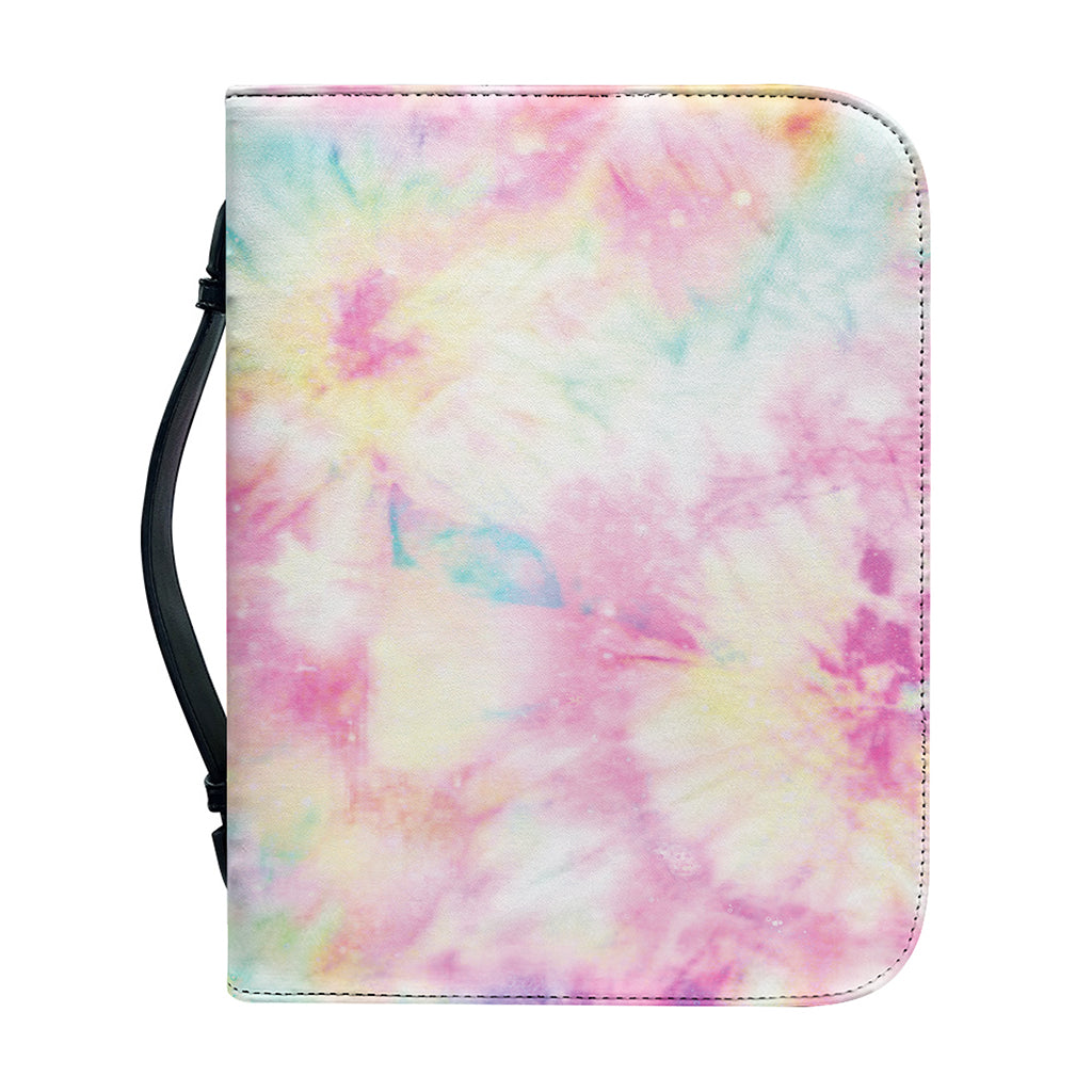 Pastel Tie Dye Print Leather Bible Cover