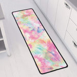 Pastel Tie Dye Print Long Kitchen Mat