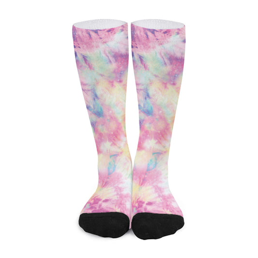 Pastel Tie Dye Print Long Socks