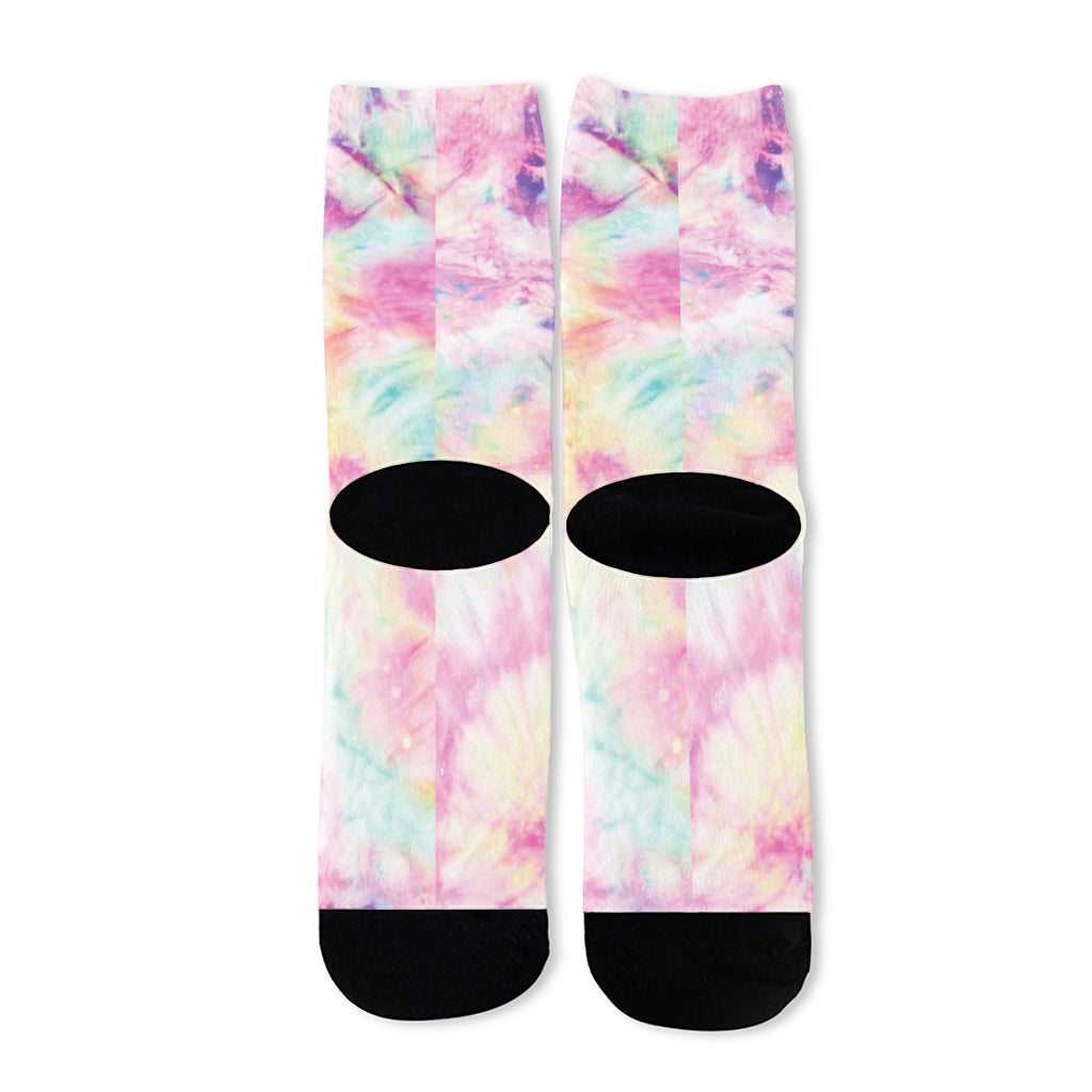 Pastel Tie Dye Print Long Socks
