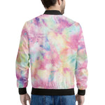 Pastel Tie Dye Print Men's Bomber Jacket
