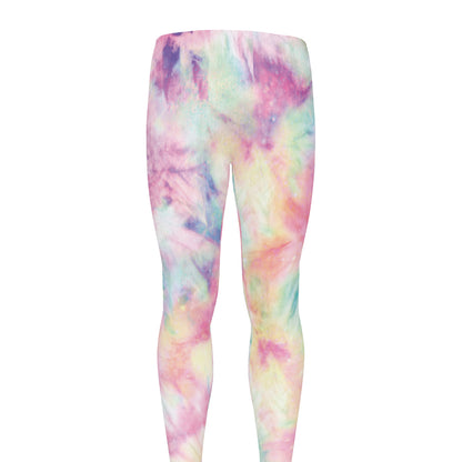 Pastel Tie Dye Print Men's leggings