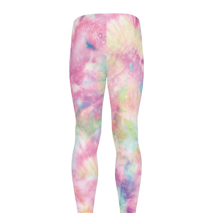 Pastel Tie Dye Print Men's leggings