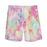 Pastel Tie Dye Print Men's Sports Shorts