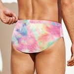 Pastel Tie Dye Print Men's Swim Briefs