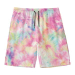 Pastel Tie Dye Print Men's Swim Trunks