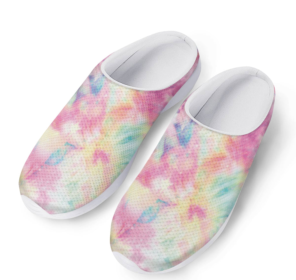 Pastel Tie Dye Print Mesh Casual Shoes