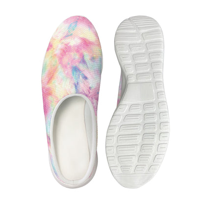 Pastel Tie Dye Print Mesh Casual Shoes